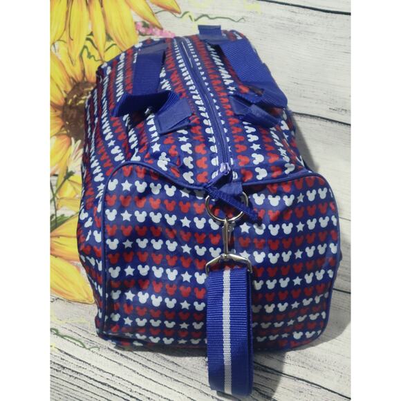 Vintage Disney Mickey Mouse Red, White and Blue Patriotic Duffle Bag NWOT - Picture 6 of 9